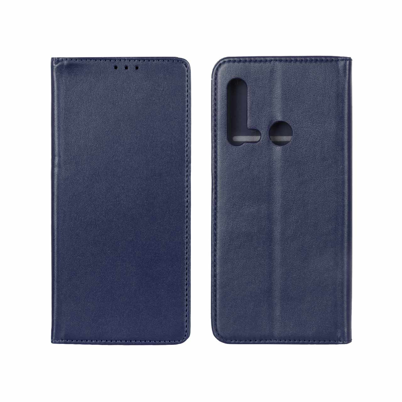 کیف موبایل مغناطیسی دور دوخت Huawei Nova 5i / P20 Lite (2019) - سرمه ای